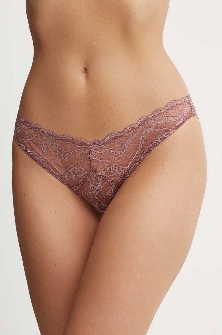 Calvin Klein Underwear figi kolor różowy z koronki 000QF7927E