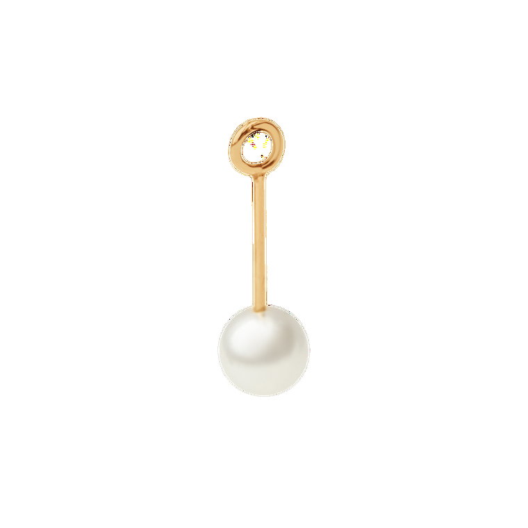 Zawieszka wisząca Pearl Lobe 2,6 cm, pozłacana