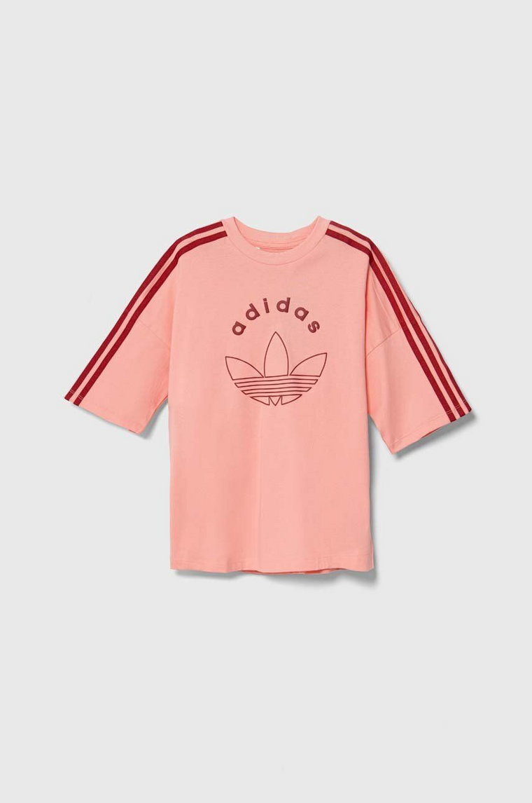 adidas Originals t-shirt bawełniany dziecięcy TEE kolor różowy IY9544