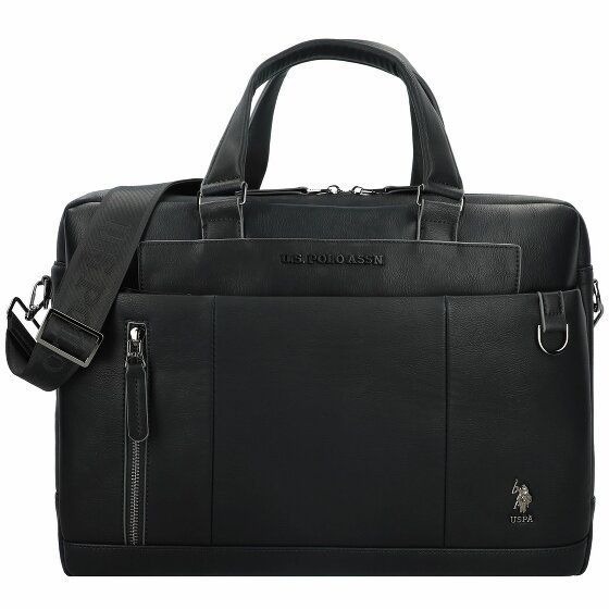 U.S. Polo Assn. Cambridge Briefcase Leather 45 cm Laptop Compartment black