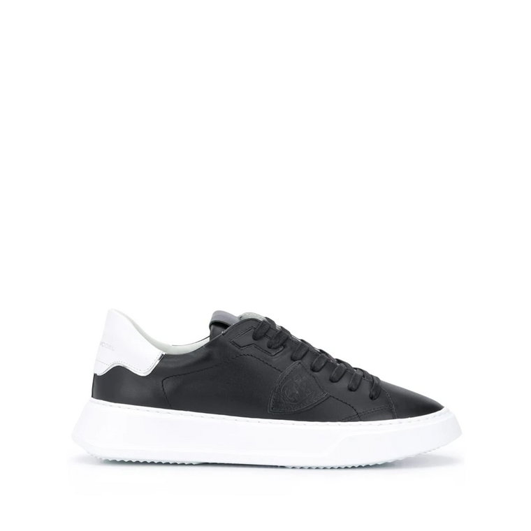 Veau Noir Blanc Temple Low Man Sneakers Philippe Model