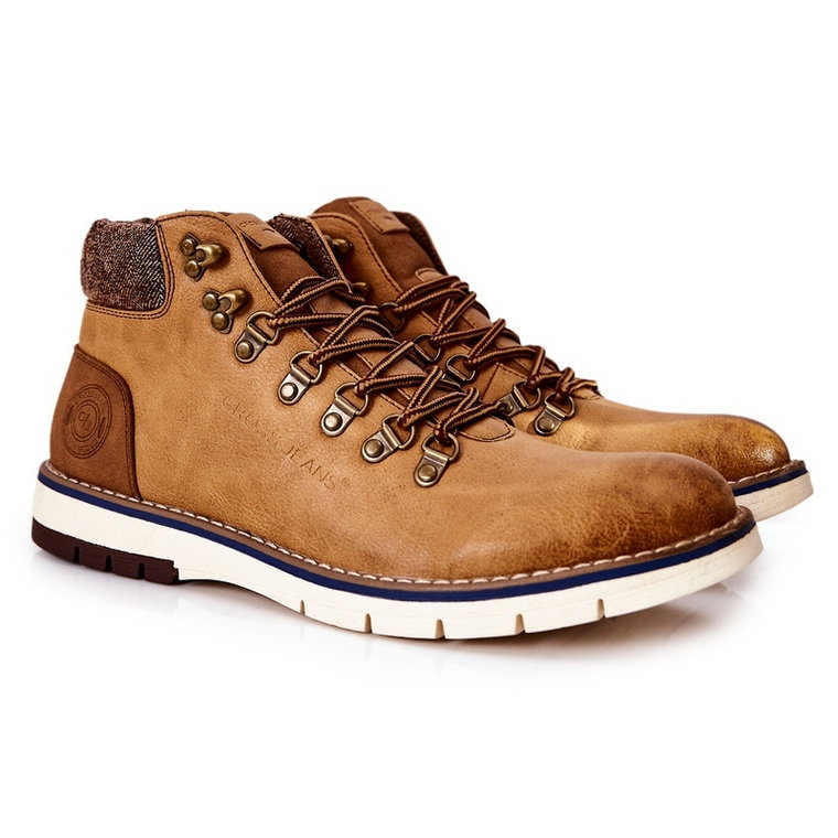 Męskie Buty Trekkingowe Cross Jeans EE1R4078C Camel brązowe