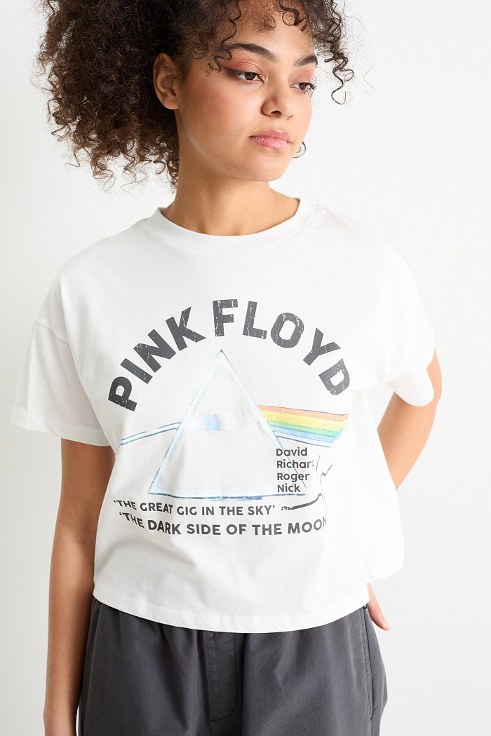C&A CLOCKHOUSE-T-Shirt-Pink Floyd, Biały, Rozmiar: XS