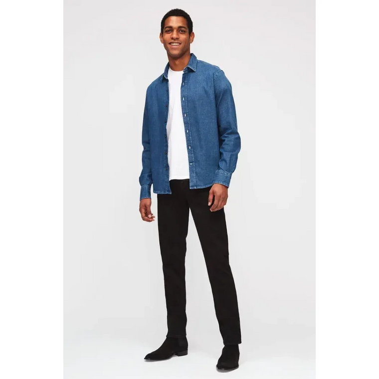 Slimmy Tapered Luxe Performance Plus Czarny 7 For All Mankind