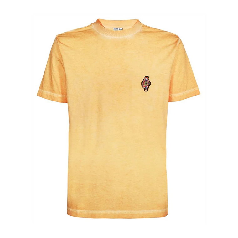Pomarańczowa Koszulka - Regular Fit - 100% Bawełna Marcelo Burlon