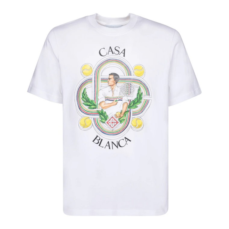 Białe T-shirty i Pola dla Mężczyzn Aw23 Casablanca