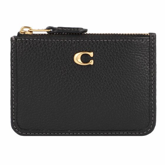 Coach Mini Skinny Portfel z kluczem Skórzany 11 cm black