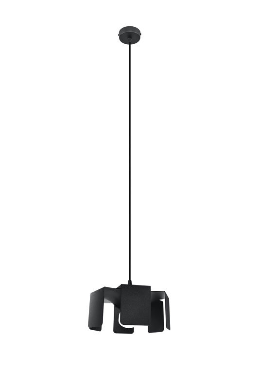 Czarna lampa wisząca industrialna - EX584-Tuliv