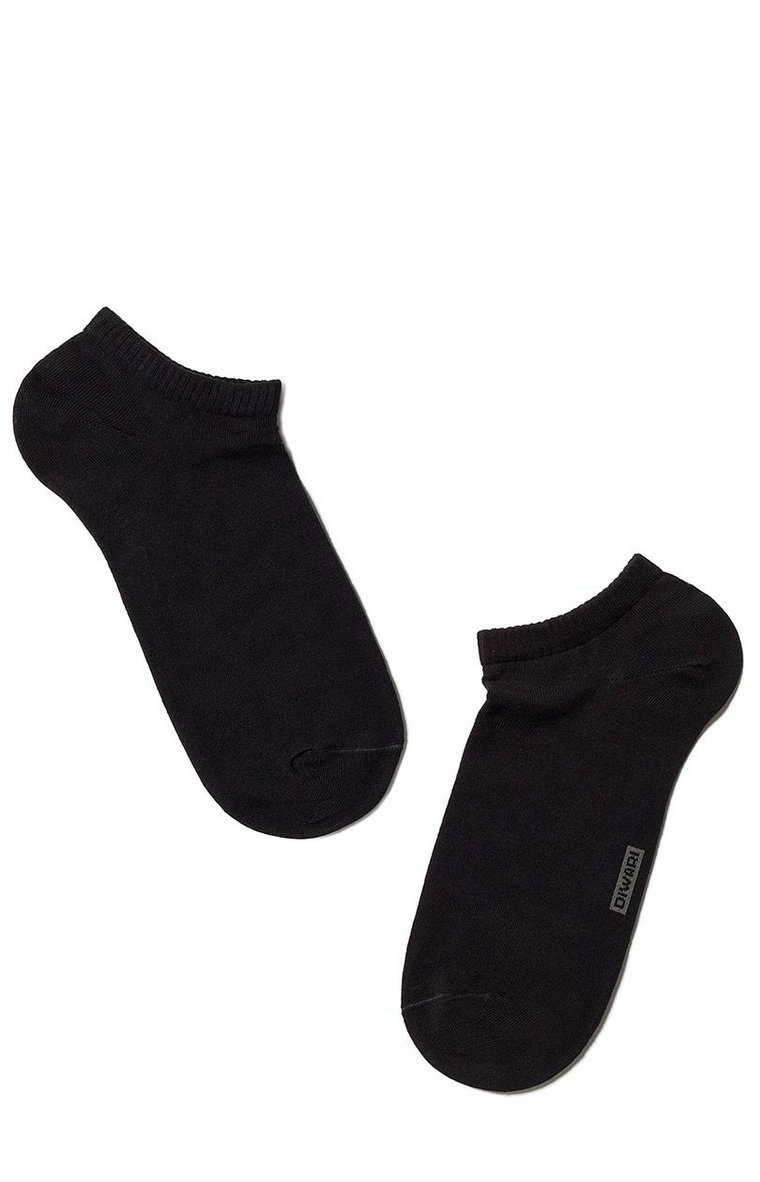 Krótkie bawełniane skarpetki stopki czarne Active, Kolor czarny, Rozmiar 40-41, Conte