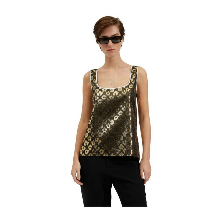 Twirl Top - Wielofunkcyjny Bezrękawnik Leopard Jacquard La DoubleJ