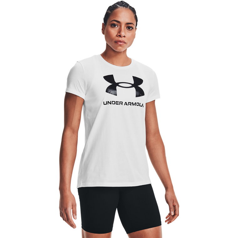 Damska koszulka treningowa Under Armour UA Rival Logo SS - biała