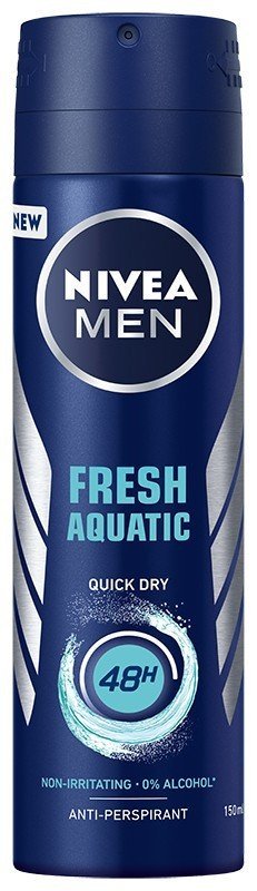 Nivea Dezodorant Fresh Aquatic 48h spray męski 150ml