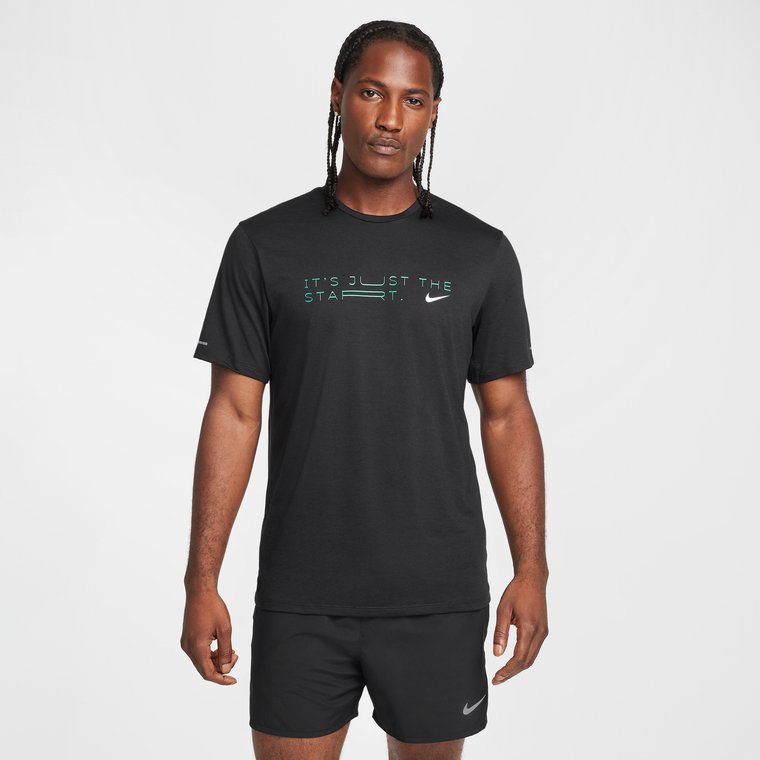 Męska koszulka z krótkim rękawem do biegania Dri-FIT Nike Rise 365 Kipchoge - Czerń