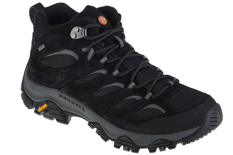 Merrell Moab 3 Mid GTX J036243, Męskie, Czarne, buty trekkingowe, przewiewna siateczka, rozmiar: 43