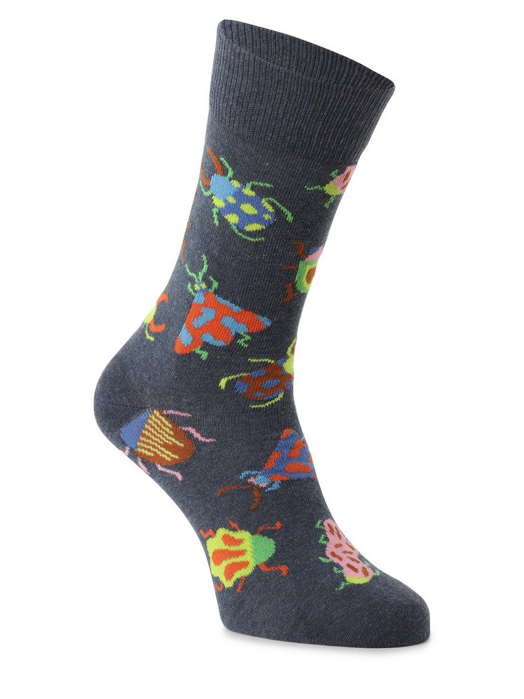 Happy Socks - skarpety z drobnej dzianiny, niebieski|wielokolorowy