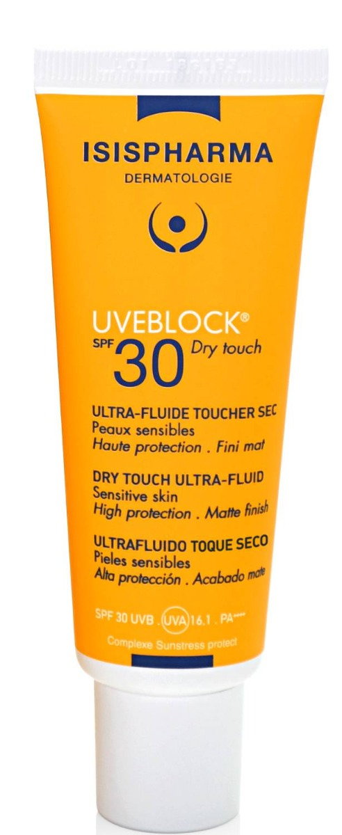 Isispharma Uveblock SPF30 - Ultralekki fluid dry touch  bezbarwny 40ml