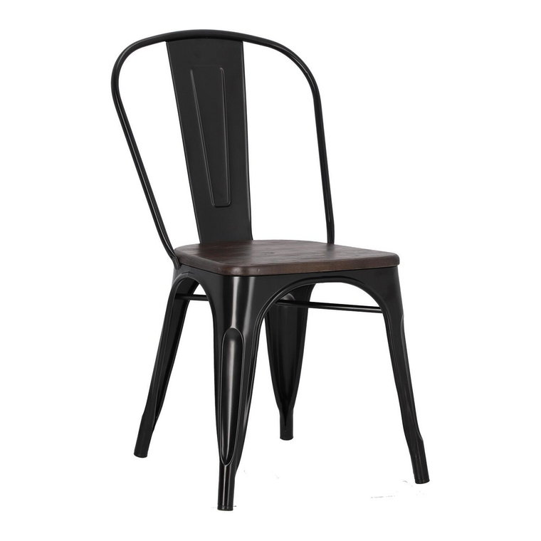Krzesło Niort Wood czarne sosna szczot.