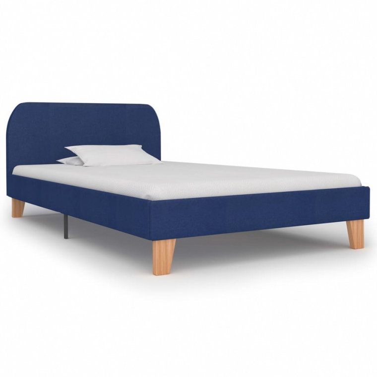 Rama łóżka, niebieska, tkanina, 90 x 200 cm kod: V-280876