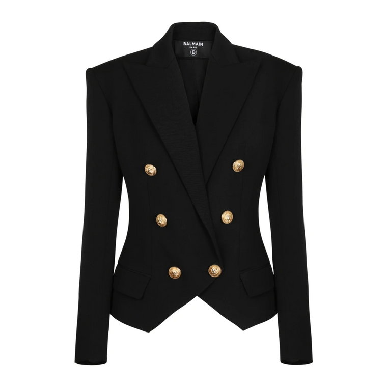 Wool double-breasted blazer Balmain