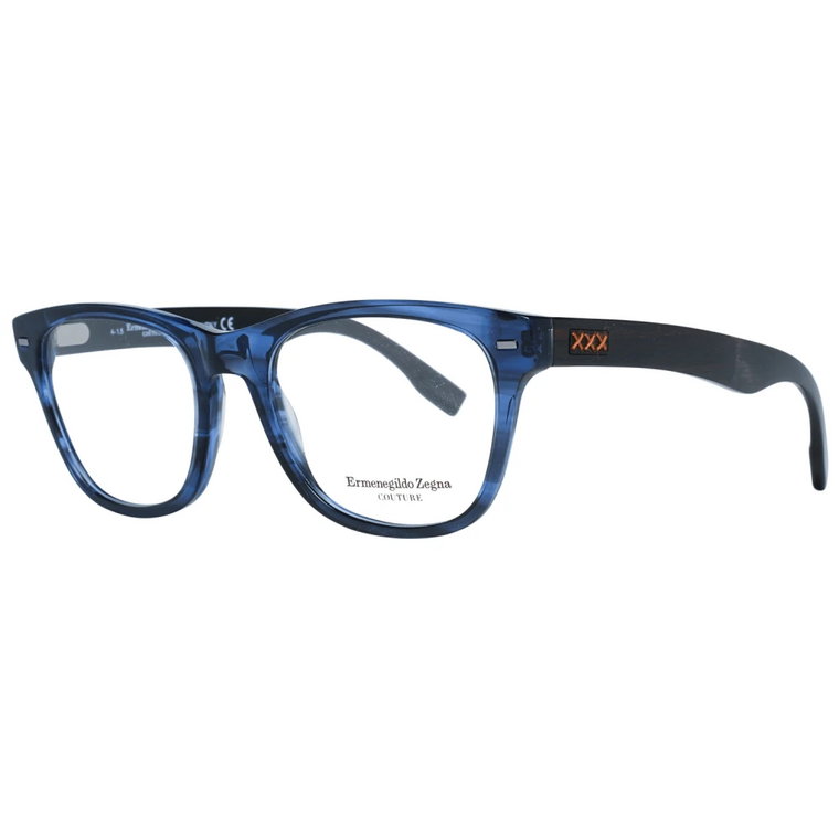 Niebieskie Męskie Okulary Optyczne Ermenegildo Zegna
