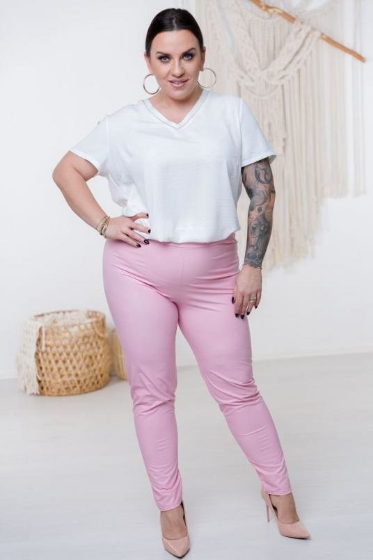 Różowe Legginsy SIDA Plus Size