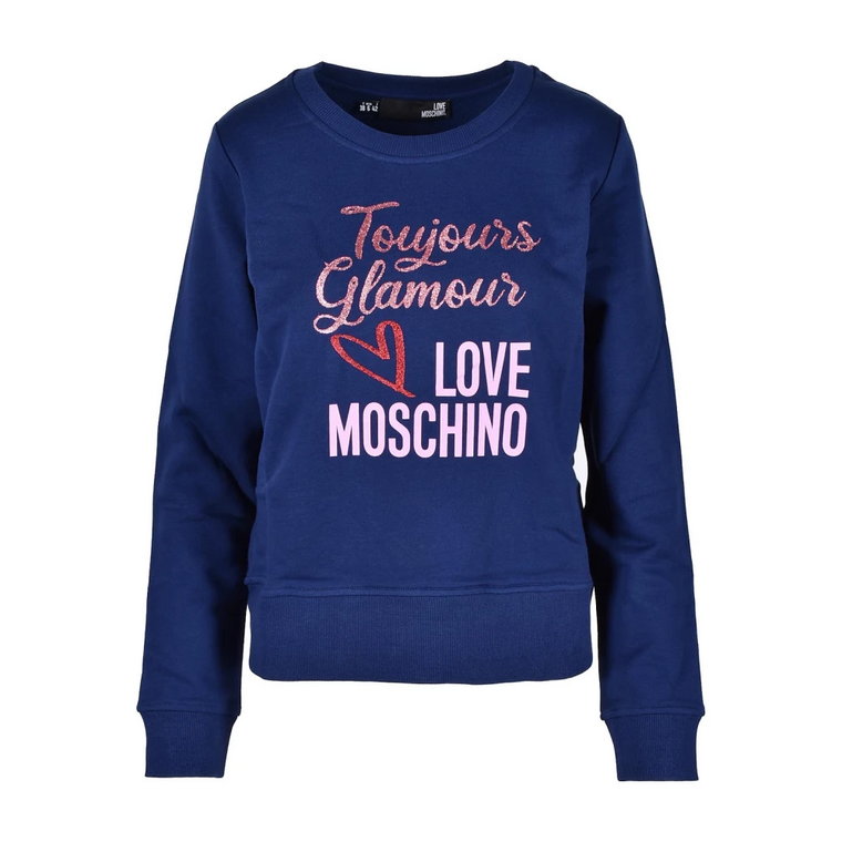 Niebieski Sweter dla Kobiet Love Moschino