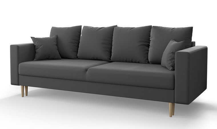 Popielata sofa rozkładana - Diamante