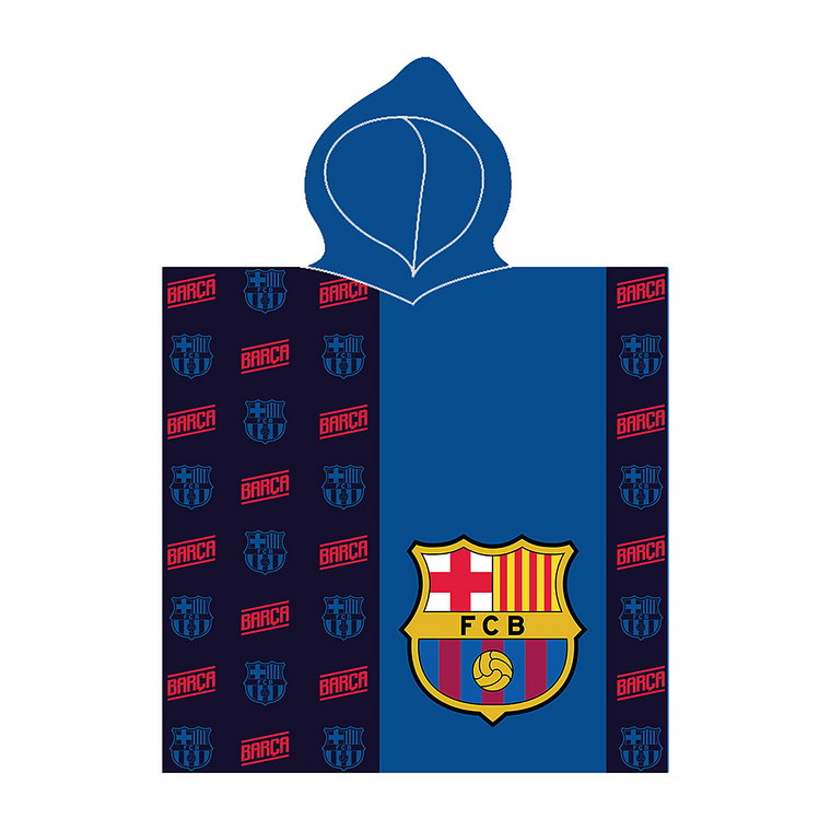 Ponczo kąpielowe dla dzieci FC Barcelona, 60 x 120 cm