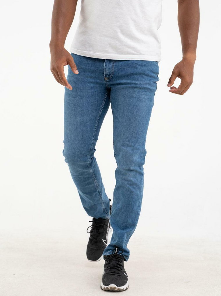 Spodnie Jeansowe Croll Classic Mustache Slim 4956-01 Niebieskie