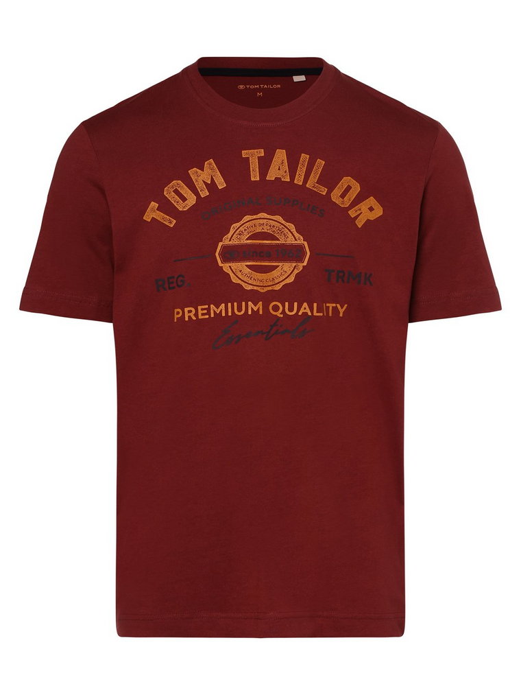 Tom Tailor - T-shirt męski, czerwony