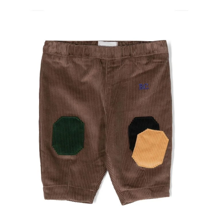 Brązowe spodnie z kordurowego bloku kolorów Bobo Choses