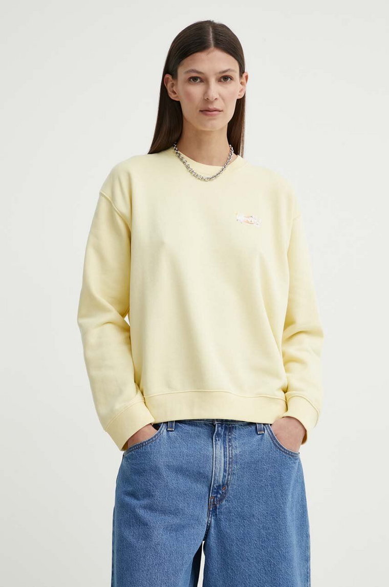 Levi's bluza damska kolor żółty gładka A8800