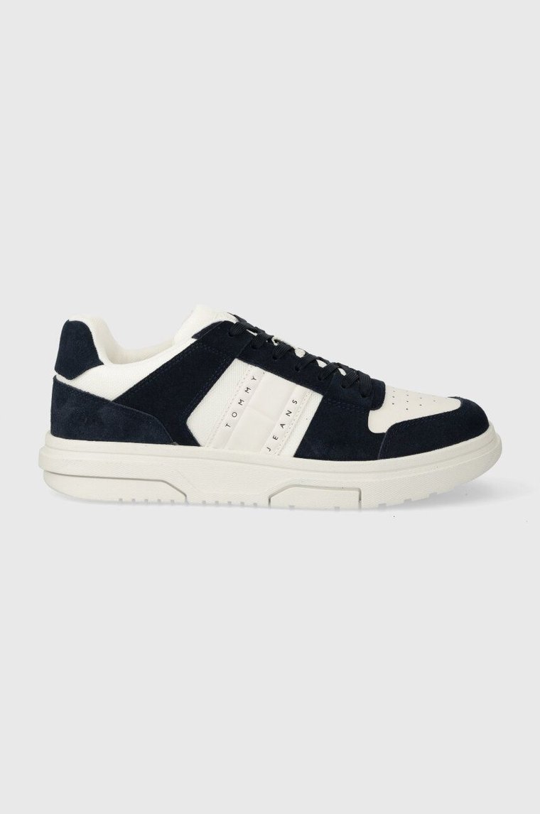 Tommy Jeans sneakersy THE BROOKLYN SUEDE kolor granatowy EM0EM01371