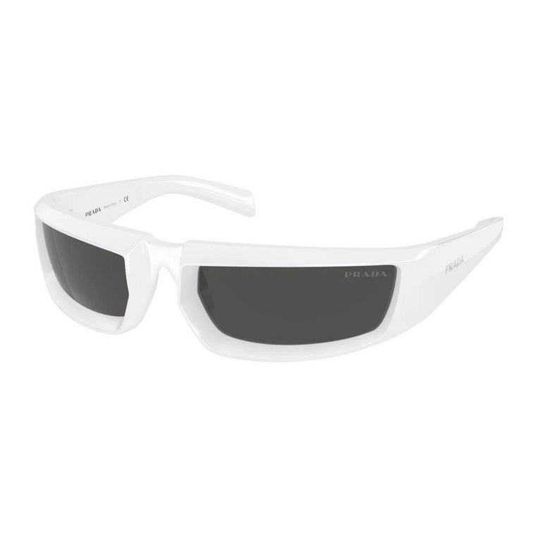 Białe/Ciemnoszare Okulary przeciwsłoneczne Prada