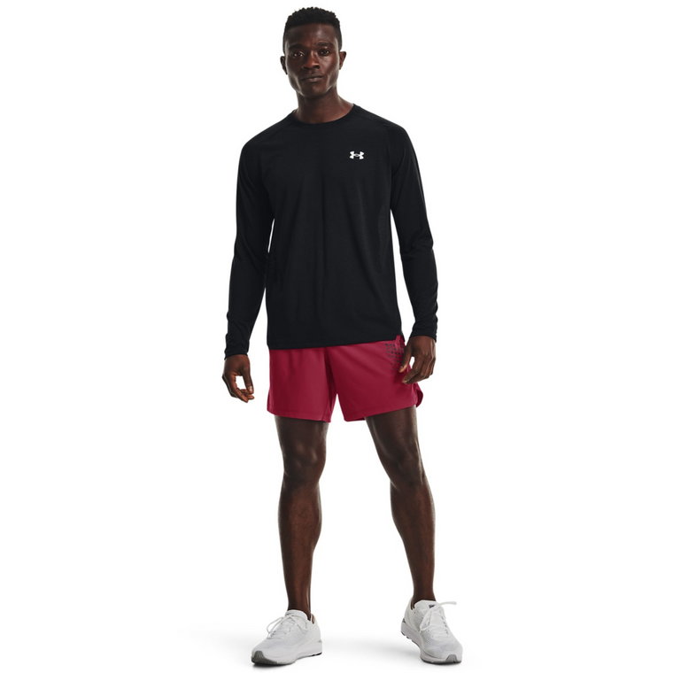 Męskie spodenki do biegania UNDER ARMOUR UA SpeedPocket 7'' Short II - bordowe