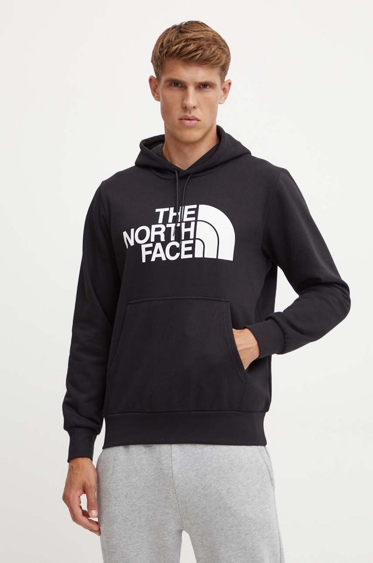 The North Face bluza Easy Hoodie męska kolor czarny z kapturem z nadrukiem NF0A89FFJK31