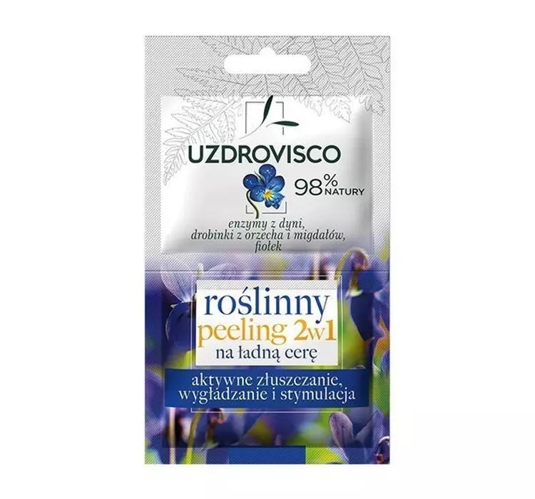 UZDROVISCO ROŚLINY PEELING 2W1 NA ŁADNĄ CERĘ FIOŁEK 2X5ML