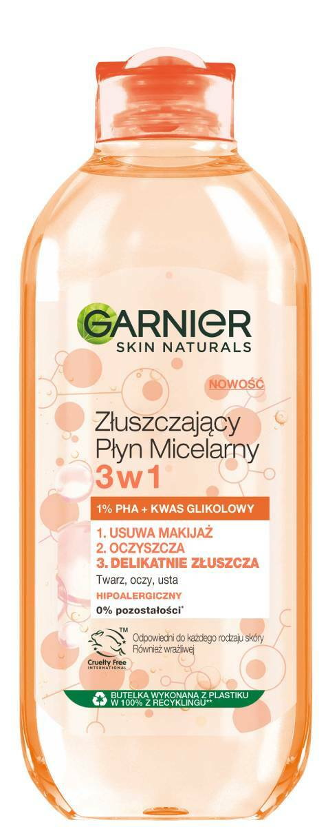 Garnier Skin Naturals - Złuszczający płyn micelarny 3w1 400ml