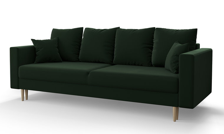 Zielona sofa rozkładana - Diamante