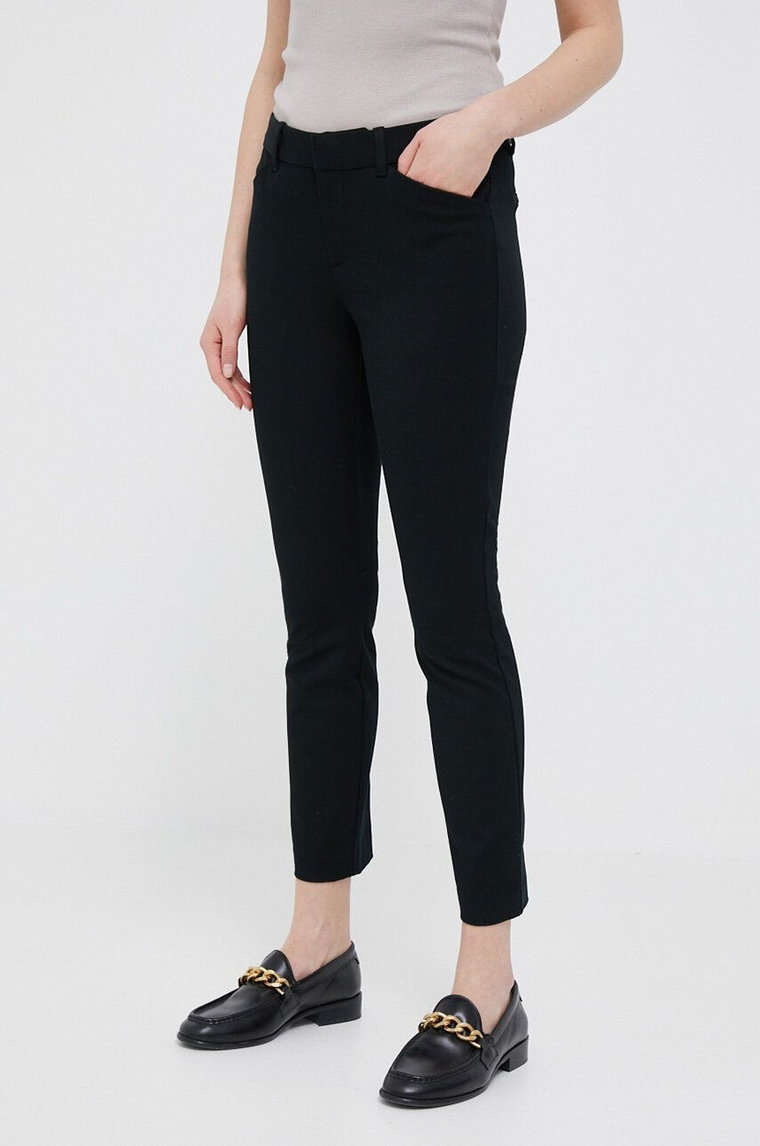 GAP spodnie damskie kolor czarny dopasowane medium waist