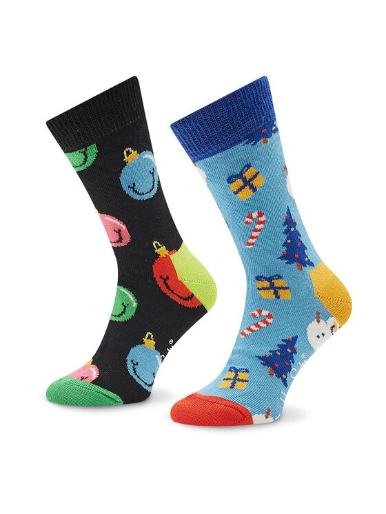 Zestaw 2 par wysokich skarpet dziecięcych Happy Socks