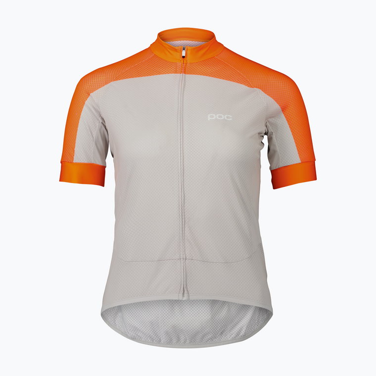 Koszulka rowerowa damska POC Essential Road Logo zink orange/granite grey
