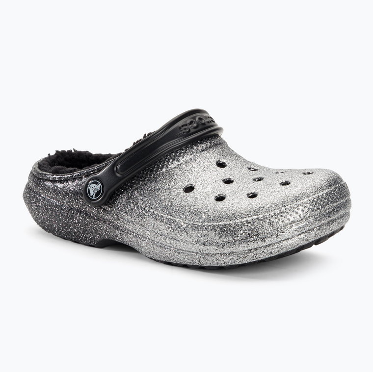Klapki Crocs Classic Glitter Lined Clog black/silver