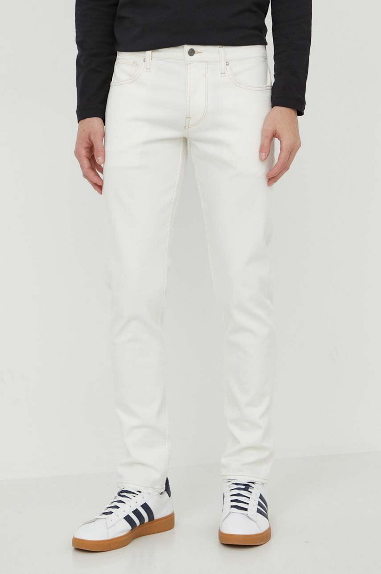 Guess jeansy męskie kolor biały M4GAS2 D5B11