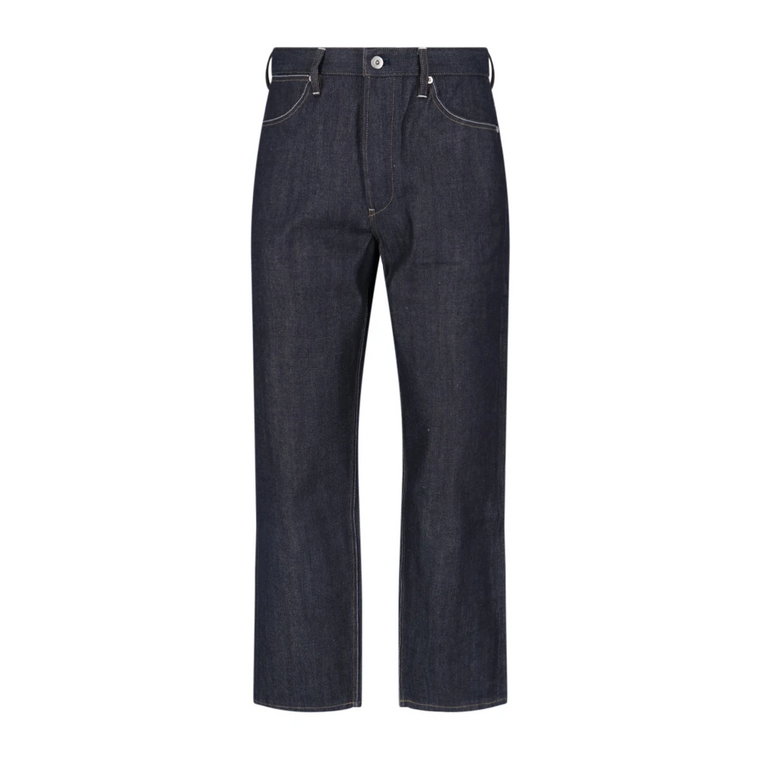 Klasyczne niebieskie jeansy Straight Fit dla mężczyzn Jil Sander