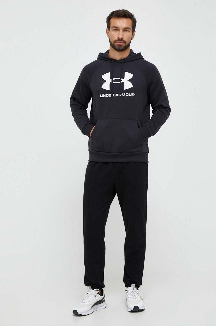 Under Armour bluza męska kolor czarny z kapturem z nadrukiem 1379758