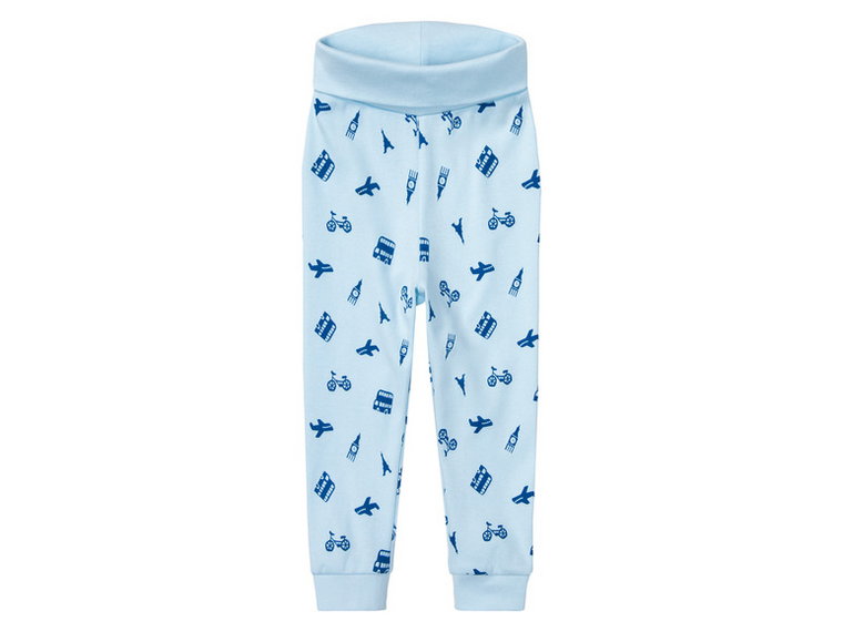 lupilu Spodnie dresowe niemowlęce z bawełną organiczną, 3 pary (74/80, Granatowy/niebieski/jasnoniebieski)