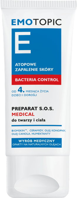 EMOTOPIC Bacteria Control Preparat S.O.S Medical Do Twarzy i Ciała - 30ml