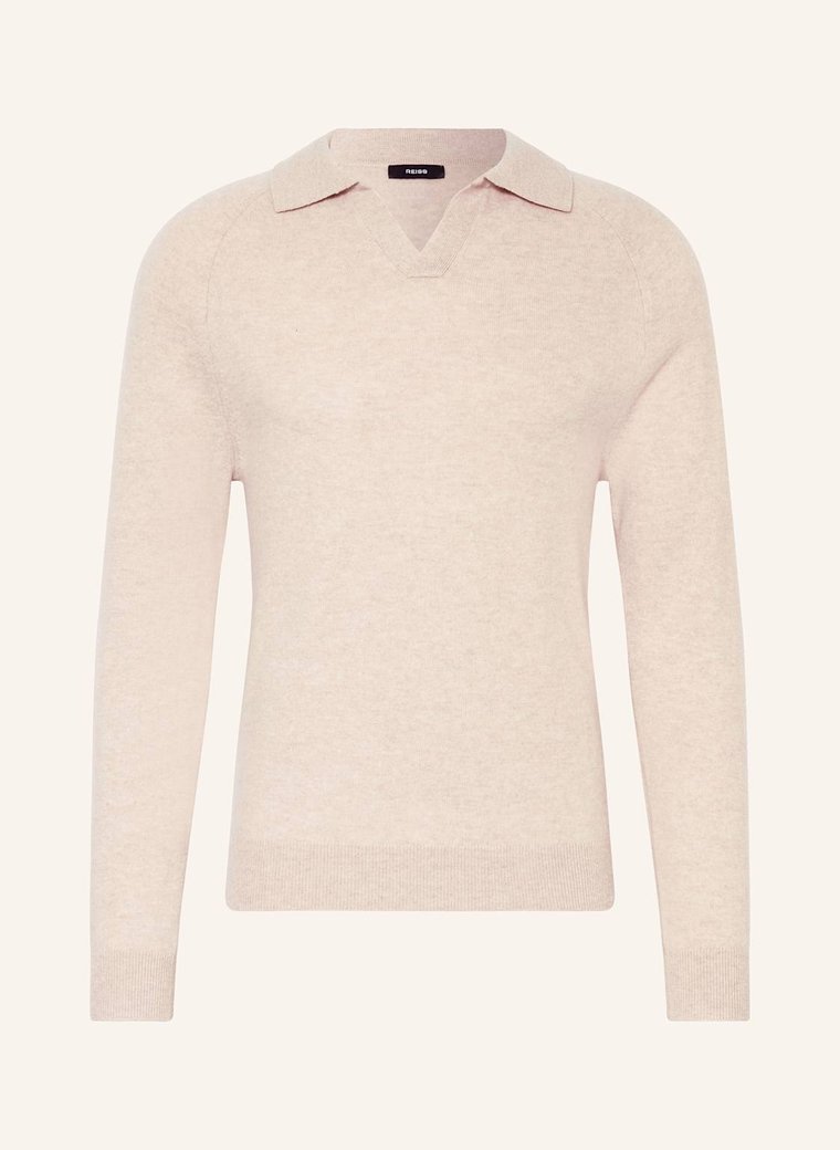 Reiss Koszulka Polo Z Dzianiny Grange beige