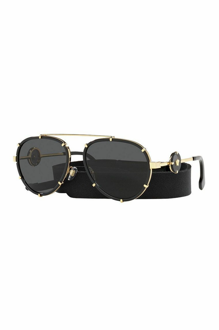 Versace Okulary przeciwsłoneczne damskie kolor czarny 0VE2232